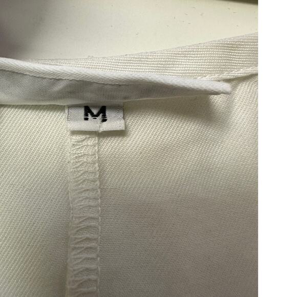 Bryn Walker 3/4 Sleeve Tencel Top Womens Size Medium White Scoop Neck - Picture 8 of 8